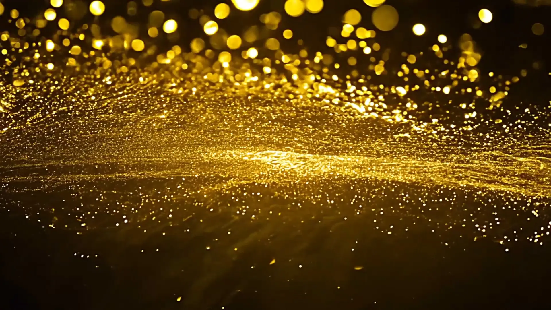 Golden Particle Explosion Overlay for Cinematic Video Effects